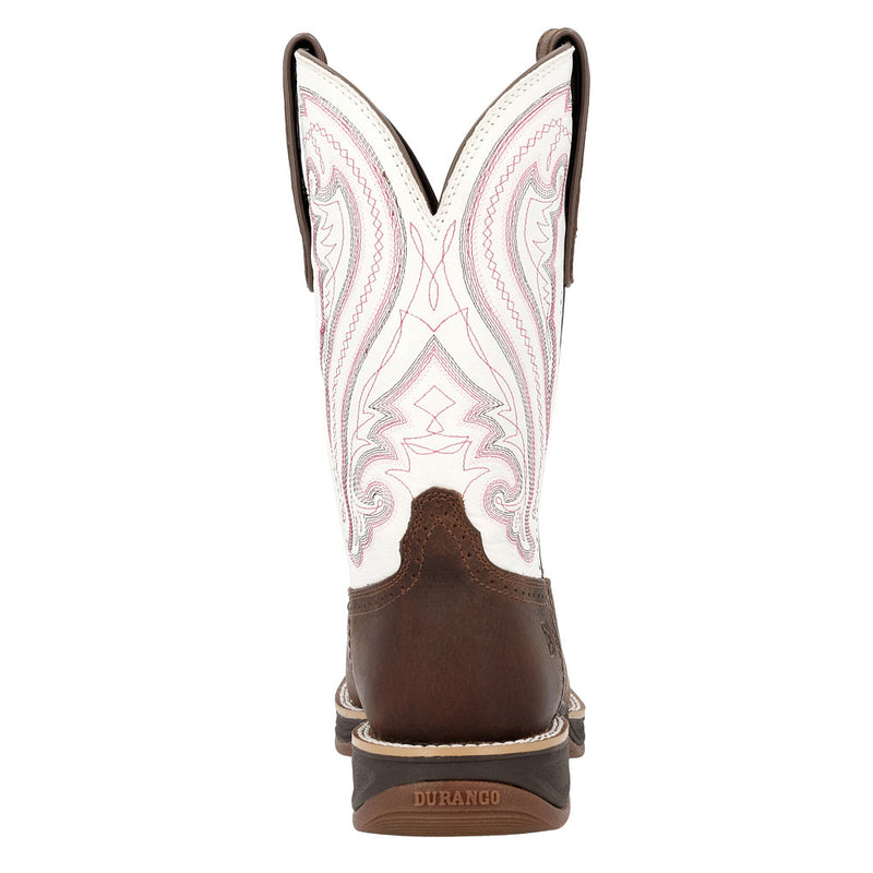 Durango Boots Women's Coffee Crazy Horse Vamp 10In White Top Boot