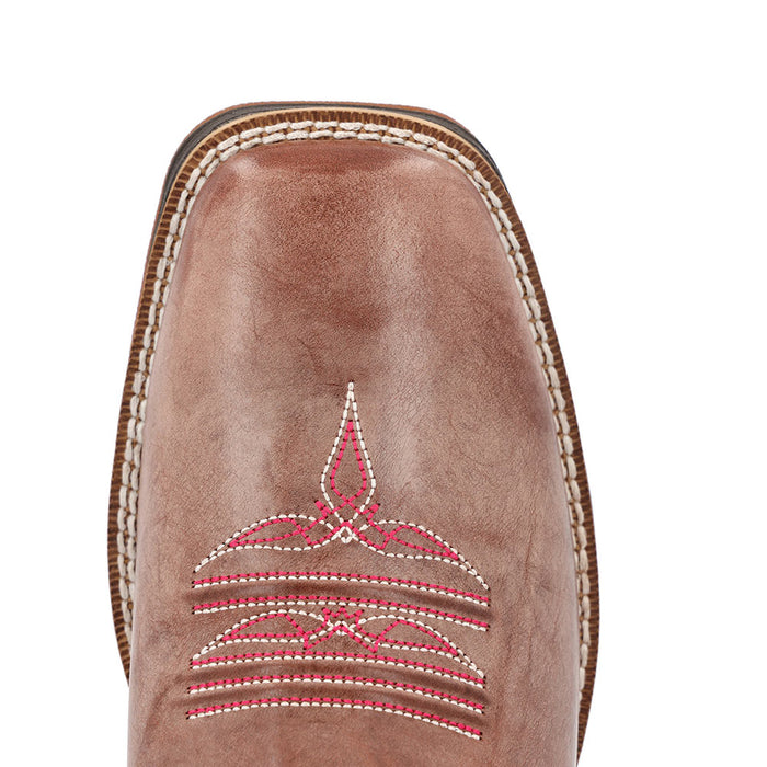 Durango Boots Women`s Burnished Chesnut Vamp 10In Rose Top Boot