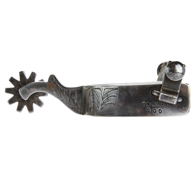 Tooley Bits Spurs Buckles 1in Band Silver Bar Mount 10pt Rowel Spur