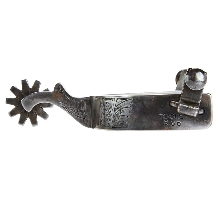 Tooley Bits Spurs Buckles 1in Band Silver Bar Mount 10pt Rowel Spur