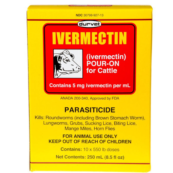 Durvet Ivermectin Pour On Dewormer 250mL