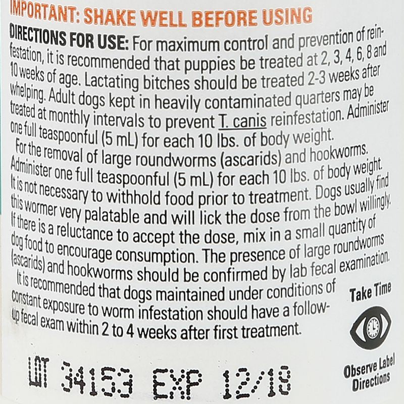 Durvet Liquid Dog Wormer 2X 2oz