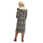 Panhandle Womens Aztec Long Wool Coat