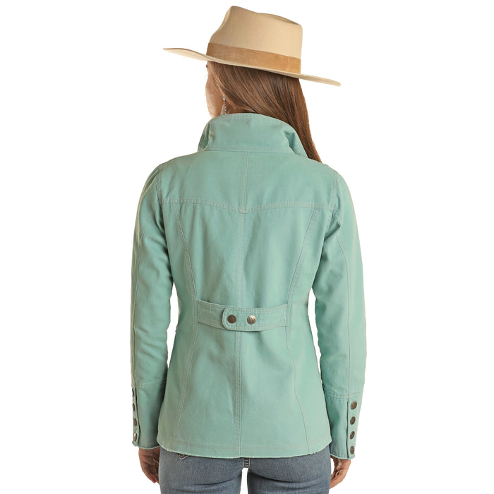 Rock & Roll Denim Women's Aquamarine Cotton Canvas Jacket