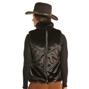 Panhandle Womens Reversible Fur Nylon Vest