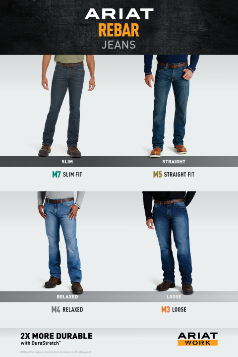 Ariat Men's Rebar M4 Low Rise Boot Cut Jeans
