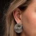 West And Company Silver Burst Burst with Turq Accent Earring