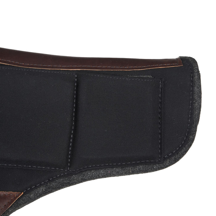 Diamond Wool Pad Company Black Round Contoured 1/2in 33x28 Shim Saddle Pad