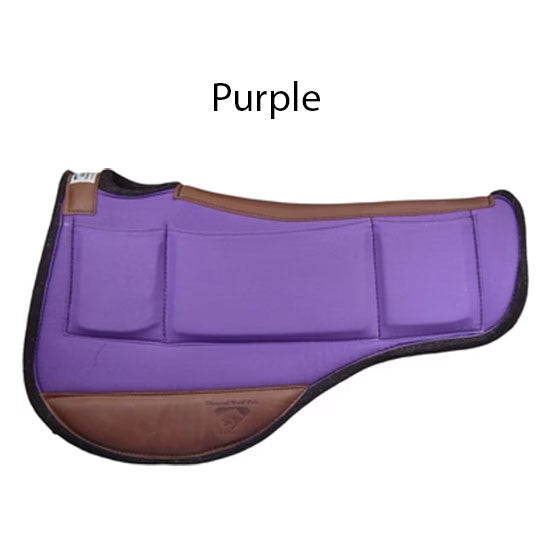 Diamond Wool Pad Company Canvas Top 1/2in Endurance Round Contoured Ranch Saddle Pad