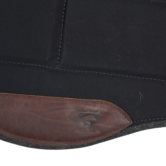 Diamond Wool Pad Company Black Endurance Square Contoured 1/2in 33x30 Shim Saddle Pad