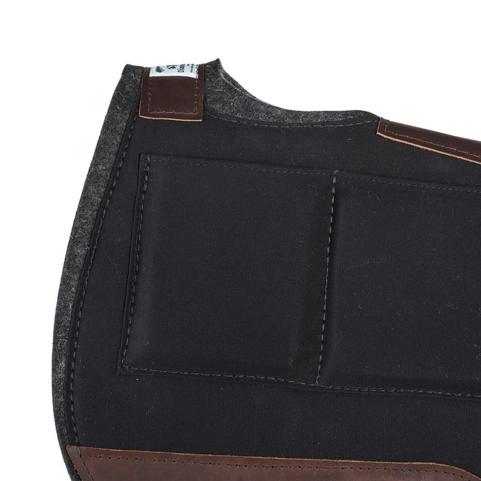Diamond Wool Pad Company Black Endurance Square Contoured 1/2in 33x30 Shim Saddle Pad