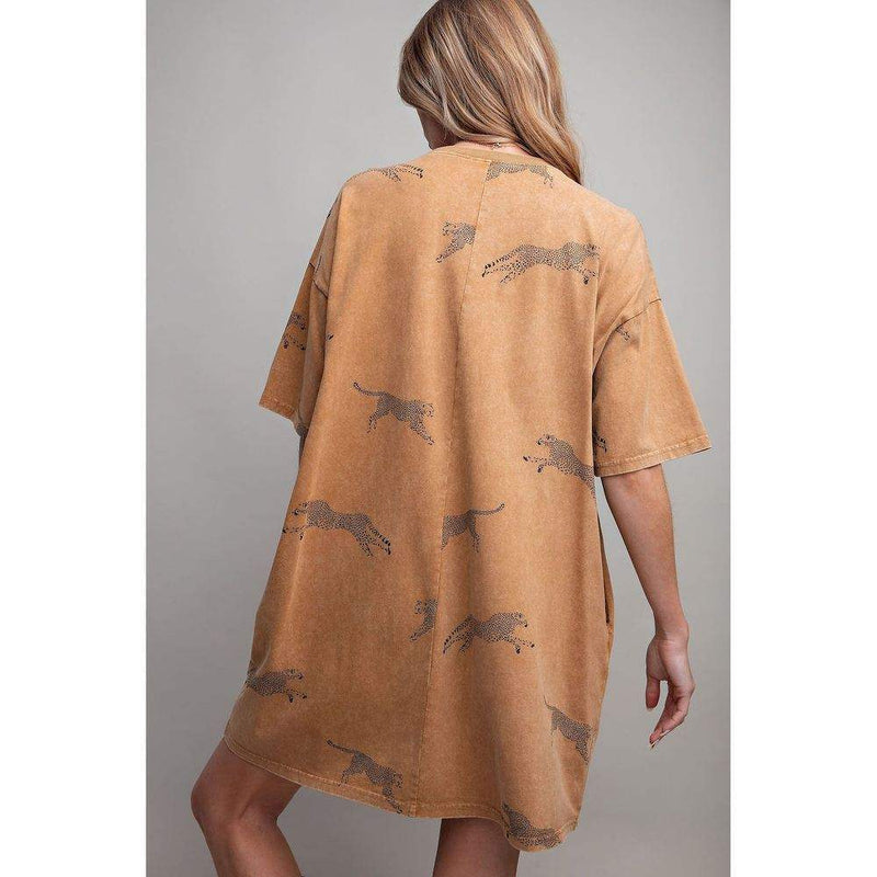 Easel Women's Camel Print Dress