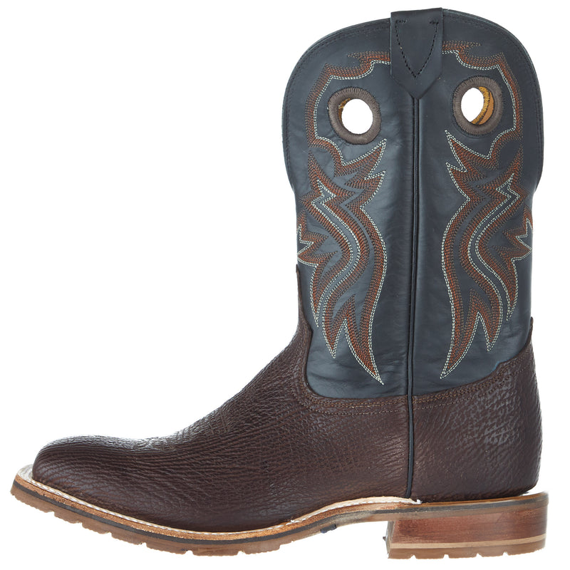 Tony Lama Men's Avalos Cognac Shark 11in Black Top Boots
