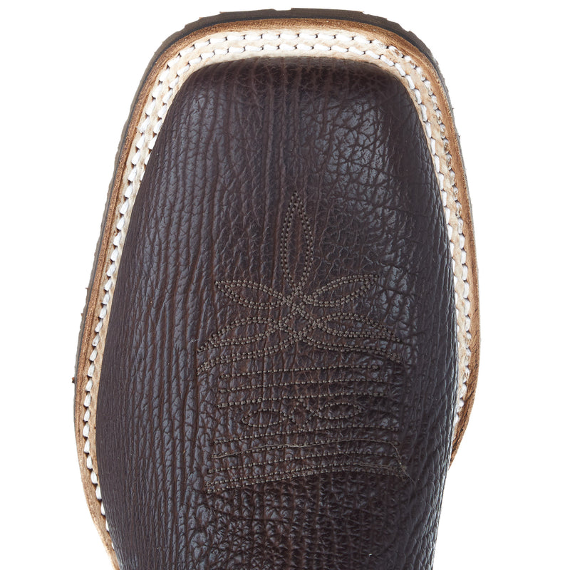 Tony Lama Men's Avalos Cognac Shark 11in Black Top Boots