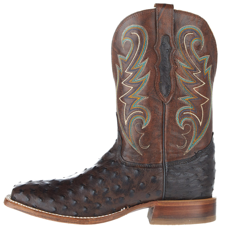 Tony Lama Men's Foster Sienna Full Quill Ostrich 11in Goat Top