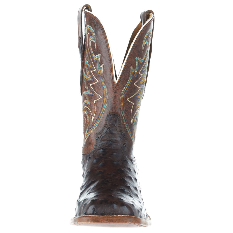 Tony Lama Men's Foster Sienna Full Quill Ostrich 11in Goat Top