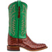 Tony Lama Men`s Tobac Full Quill Ostrich 13In Green Top Cowboy Boot