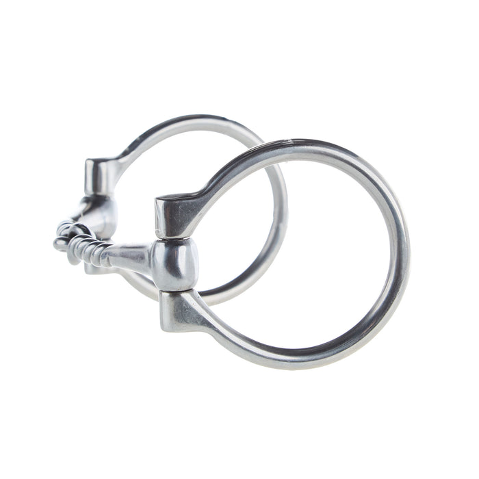 Professionals Choice Half Smooth Half Twist Dee Ring Snaffle Bit