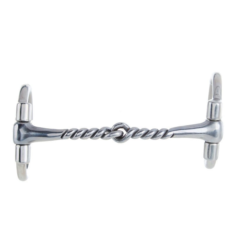 Professionals Choice Half Smooth Half Twist Dee Ring Snaffle Bit