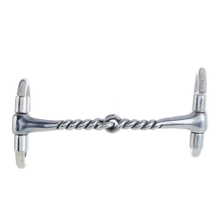 Professionals Choice Half Smooth Half Twist Dee Ring Snaffle Bit
