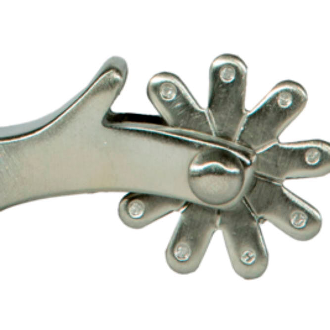 Professionals Choice Equisentail 1/2in Band 10pt Rowel Silver Youth Spurs