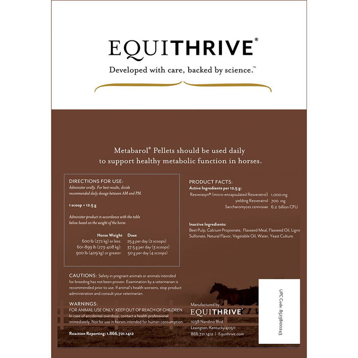 Equithrive Metabarol Pellets 3.3lb