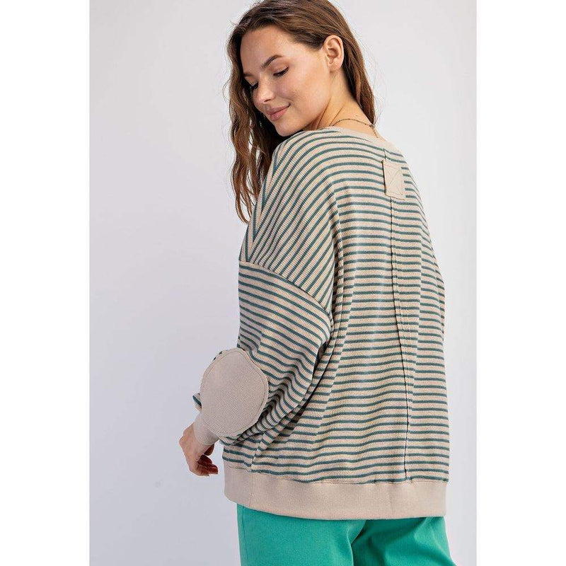 Entro Women's Moss Striped Thermal Top