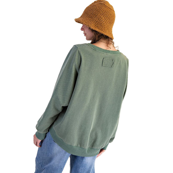 Easel Women's Juniper Green Horseshoe Patch Pullover