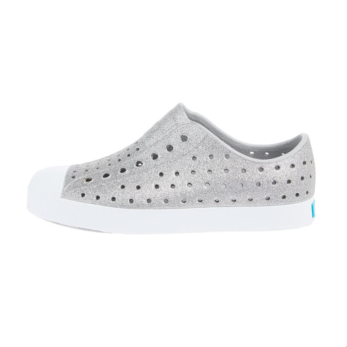 Native Children's Jefferson Bio-Bling Platinum and White Casual Shoe