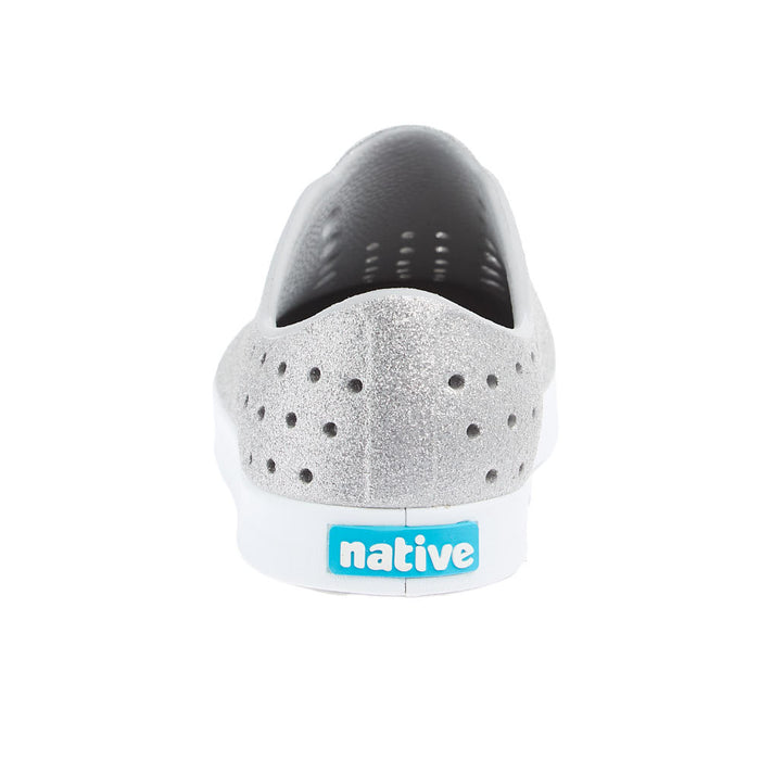Native Children's Jefferson Bio-Bling Platinum and White Casual Shoe