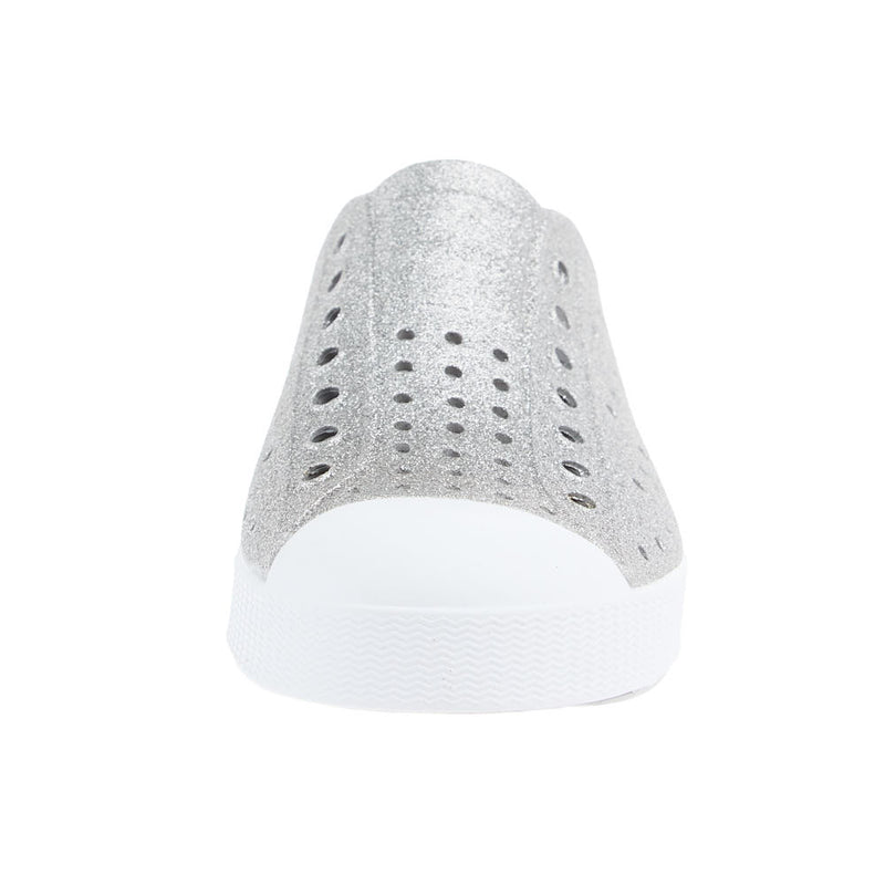 Native Children's Jefferson Bio-Bling Platinum and White Casual Shoe