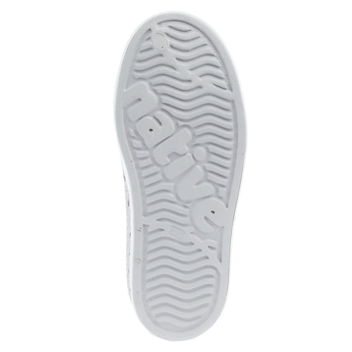 Native Children's Jefferson Bio-Bling Platinum and White Casual Shoe