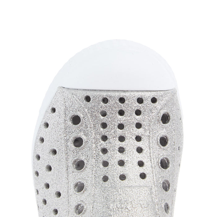 Native Toddlers Jefferson Bio-Bling Platinum and White Casual Shoe