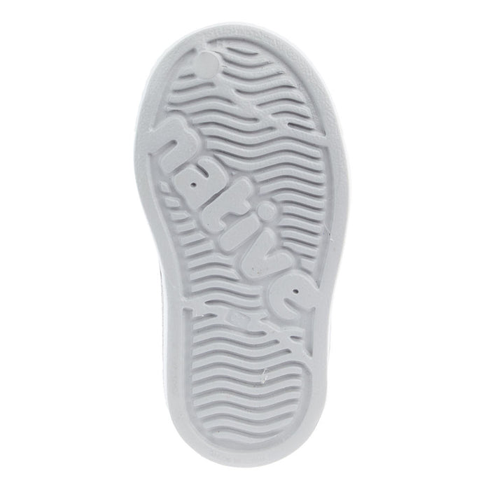Native Toddlers Jefferson Bio-Bling Platinum and White Casual Shoe