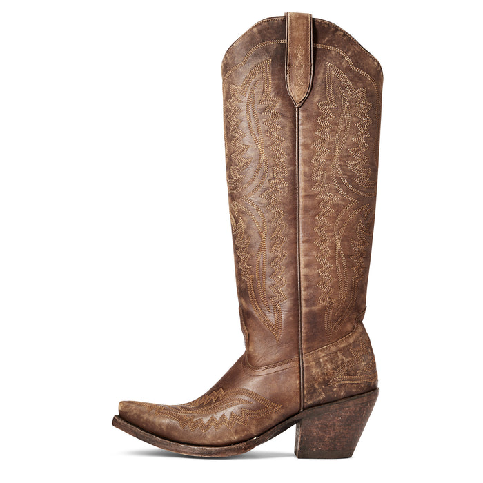 Ariat Womens Casanova 16in Naturally Distressed Brown Top Cowgirl Boot