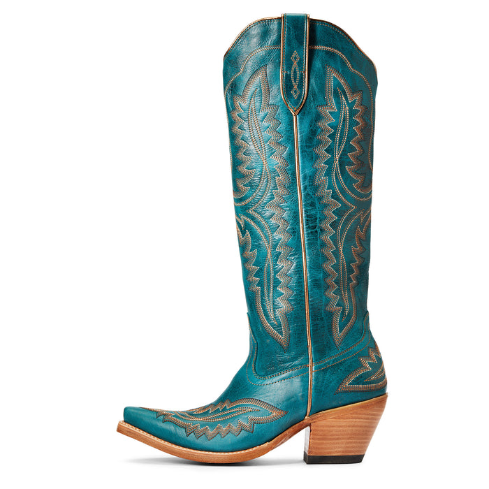 Ariat Womens Casanova Turquoise 16 In Top W/ Side Zip Cowgirl Boot