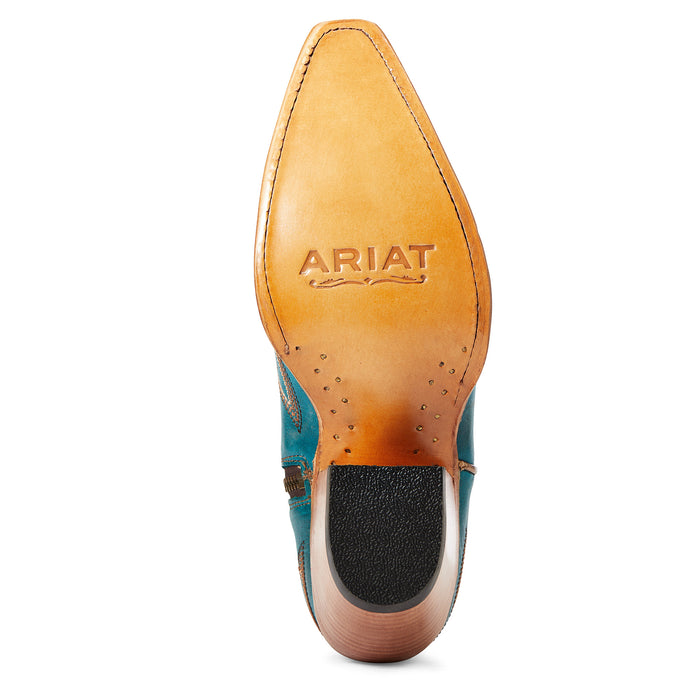 Ariat Womens Casanova Turquoise 16 In Top W/ Side Zip Cowgirl Boot