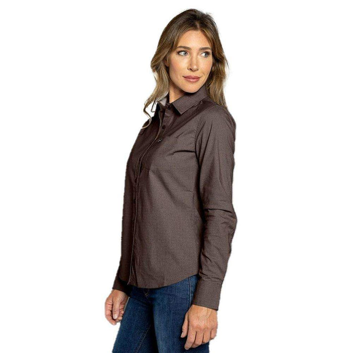 Kimes Ranch Women's Linville Coolmax Button Down Shirt - Tobacco