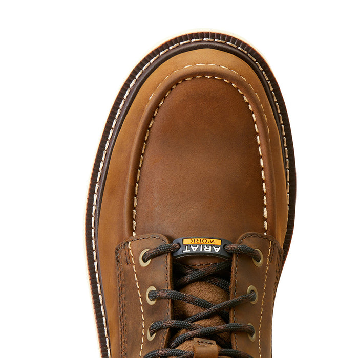 Ariat Men`s Rebar Lift 6In Waterproof Distressed Brown CT Work Boot