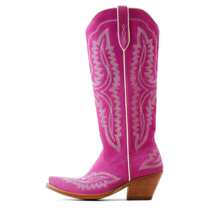 Ariat Women's Haute Pink Suede Casanova 16 In Top Snip Toe Cowgirl Boot