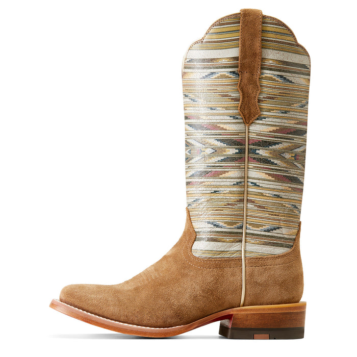 Ariat Women's Chimayo Dijon Roughout Santa Fe Mustard 12inn Top Boot