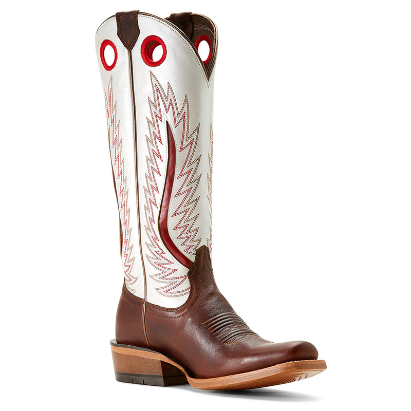 Ariat Women`s Brown Vamp 14In White Top Futurity Cowgirl Boot