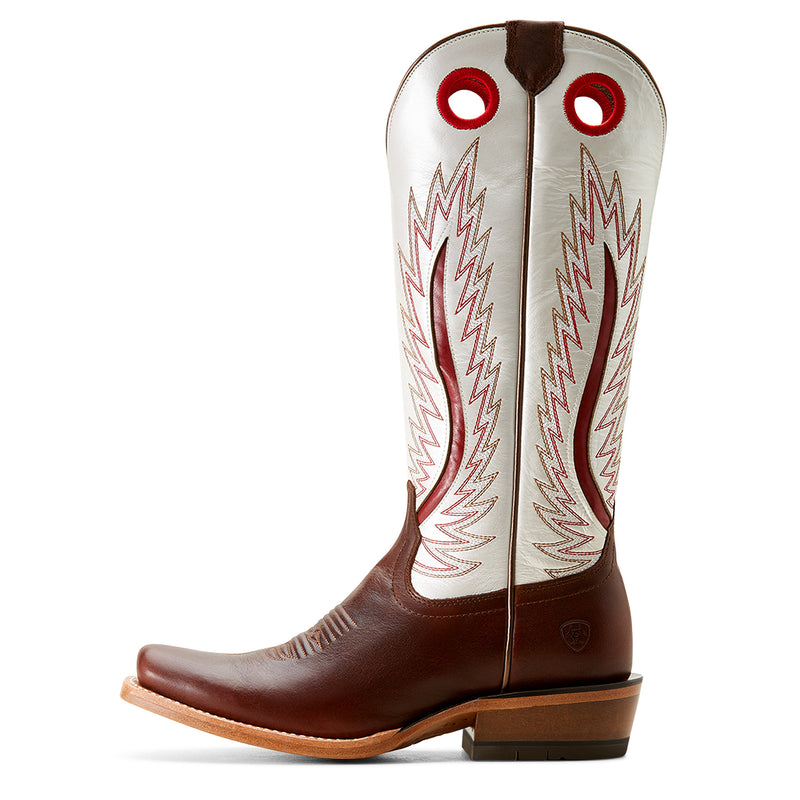 Ariat Women`s Brown Vamp 14In White Top Futurity Cowgirl Boot