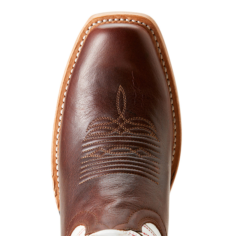 Ariat Women`s Brown Vamp 14In White Top Futurity Cowgirl Boot