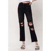 Flying Monkey Womens Super High Distressed Crop Jean