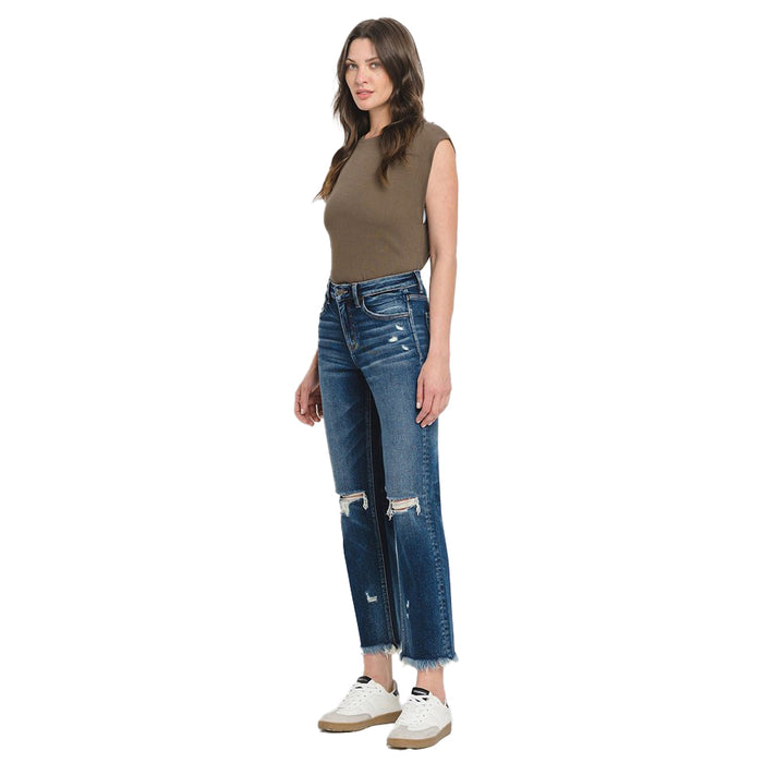 Flying Monkey Ankle Straight Leg Integrated Wash Jeans