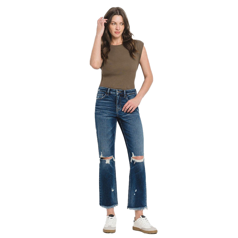Flying Monkey Ankle Straight Leg Integrated Wash Jeans