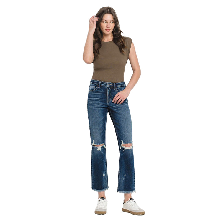 Flying Monkey Ankle Straight Leg Integrated Wash Jeans