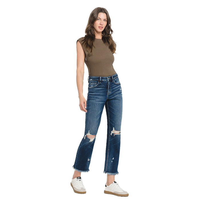 Flying Monkey Ankle Straight Leg Integrated Wash Jeans