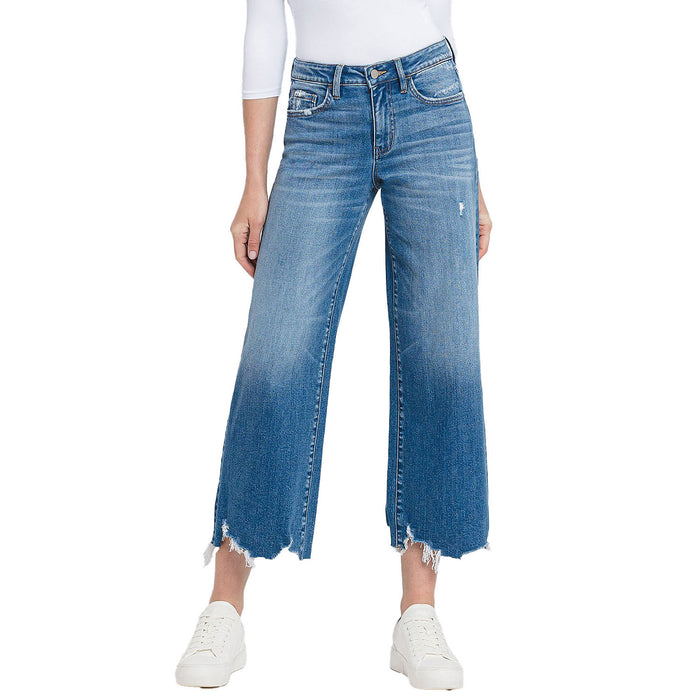 Flying Monkey Crop Wide Leg Delightful Wash Jean